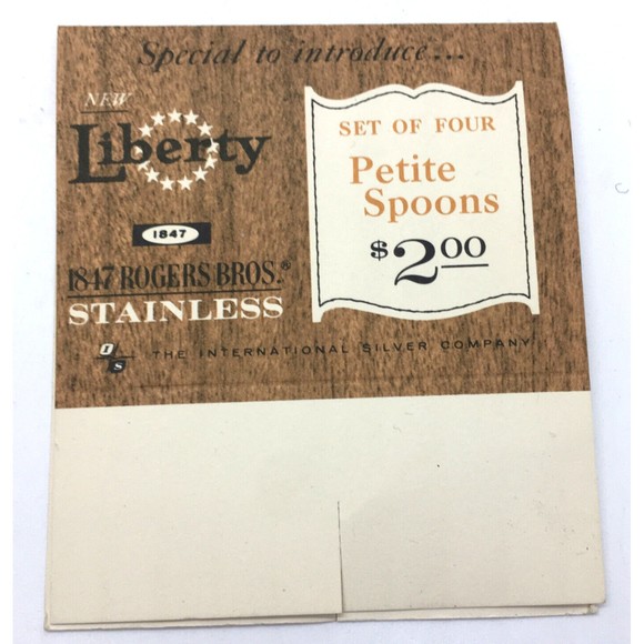 International Stainless 1847 Rogers Bros LIBERTY 4 Petite Spoons RARE VTG NIB - Picture 9 of 10